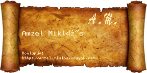 Amzel Miklós névjegykártya