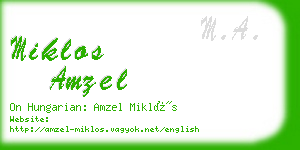 miklos amzel business card